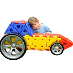 Große Steckbausteine, Giant Polydron, Fahrzeug-Set, 32 Teile, aus Recyclingkunststoff, für Kinder