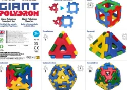 Große Steckbausteine, Giant Polydron, Großes Set, 160 Teile, aus Recyclingkunststoff, für Kinder