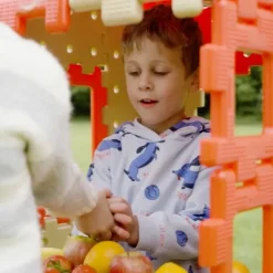 Große Steckbausteine, Giant Polydron, Kaufladen-Set, 83 Teile, aus Recyclingkunststoff, für Kinder