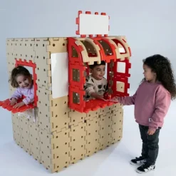 Große Steckbausteine, Giant Polydron, Kaufladen-Set, 83 Teile, aus Recyclingkunststoff, für Kinder