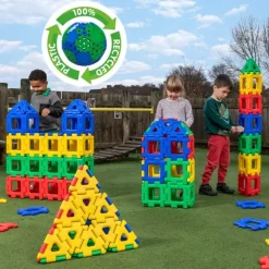 Große Steckbausteine, Giant Polydron, Kleines Set, 40 Teile, aus Recyclingkunststoff, für Kinder