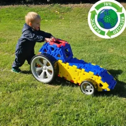 Große Steckbausteine, Giant Polydron, Räder und Quadrate, 8 Teile, aus Recyclingkunststoff, für Kinder
