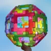 Große Steckbausteine, Giant Polydron, Transluzentes Set, 60 Teile, aus Recyclingkunststoff, für Kinder