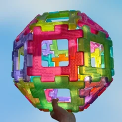Große Steckbausteine, Giant Polydron, Transluzentes Set, 60 Teile, aus Recyclingkunststoff, für Kinder