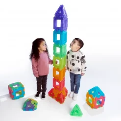 Große Steckbausteine, Giant Polydron, Transluzentes Set, 60 Teile, aus Recyclingkunststoff, für Kinder