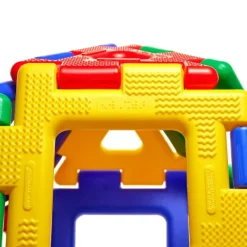 Große Steckbausteine, Giant Polydron, Zahnrad-Set, 58 Teile, aus Recyclingkunststoff, für Kinder