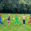 Große Steckblumen, Giant Polydron Octoplay, Großes Klassenset, 84 Teile, aus Recyclingkunststoff, für Kinder