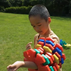 Große Steckblumen, Giant Polydron Octoplay, Großes Klassenset, 84 Teile, aus Recyclingkunststoff, für Kinder