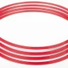 Gymnastik-Reifen, Flachreifen 76 cm rot (4 Stück)