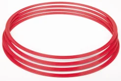 Gymnastik-Reifen, Flachreifen 76 cm rot (4 Stück)