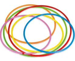 Gymnastik-Reifen Regenbogen-Set, 6 Stück, Durchmesser 60 cm