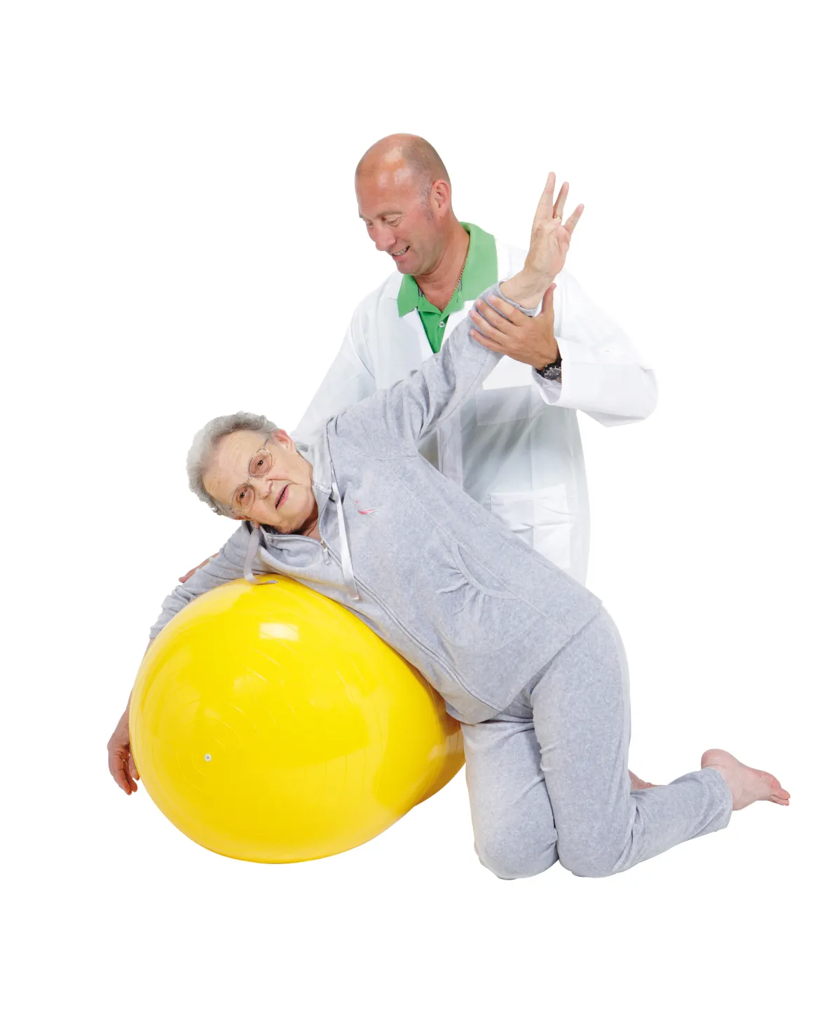 Gymnic Physio Roll Ø 55cm, 90 cm lang, gelb