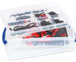 Haft-Notensatz schwarz/rot in Transportbox, magnetisches Tafelmaterial, ab 4 Jahre