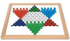Halma, Brettspiel, groß, magnetisch, für 3 Spieler, 50x50cm