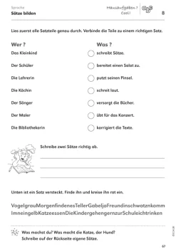 Hausaufgaben? Cool!, Kopiervorlagen, 2. Klasse