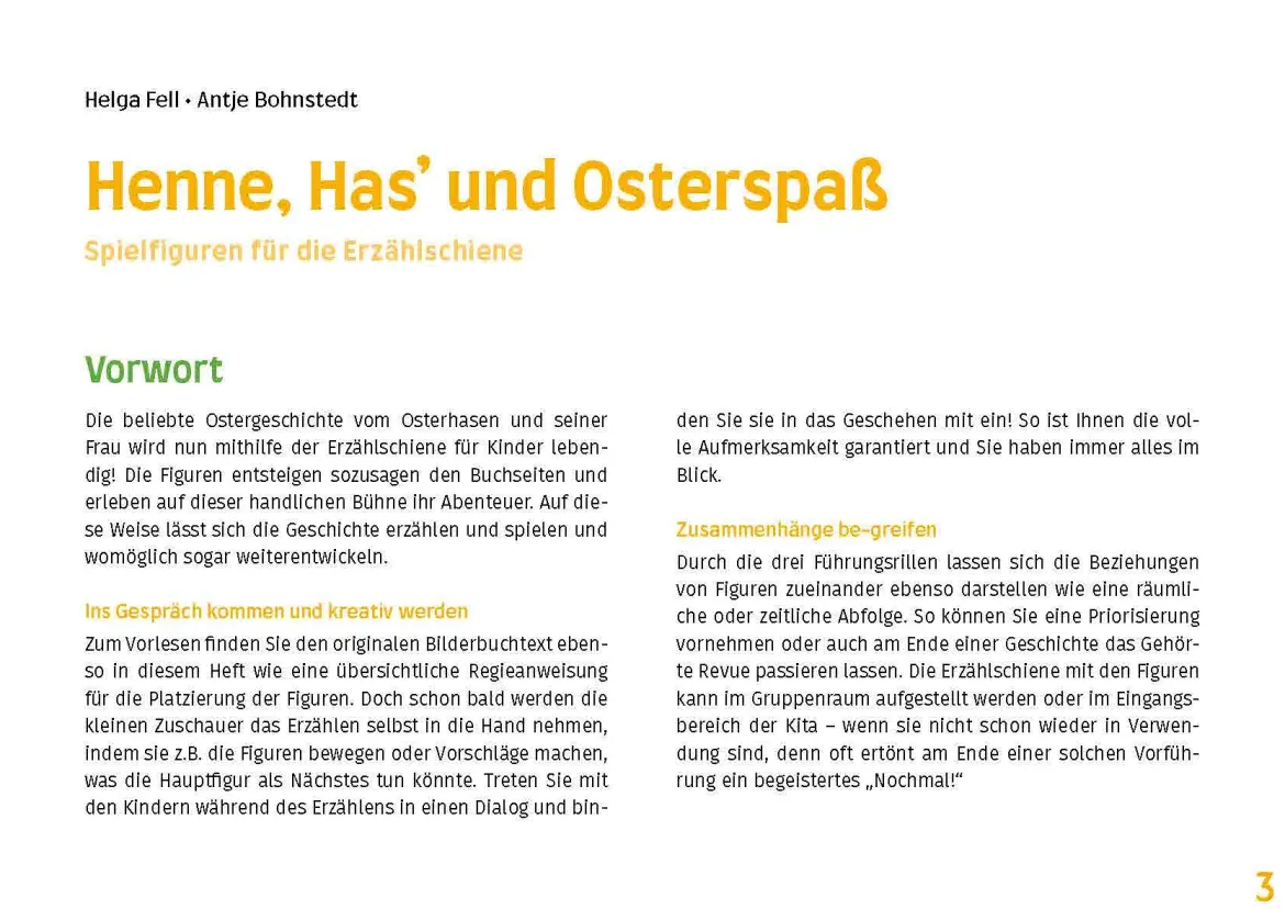 Henne, Has' und Osterspaß, 3-8 Jahre