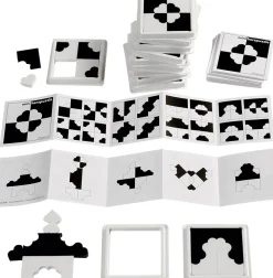 Herzpuzzle mini s/w, 12 Stück, ab 3 Jahre
