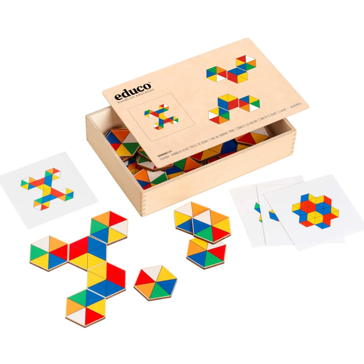 Hexagon ? finde die passende Farbe, Legespiel