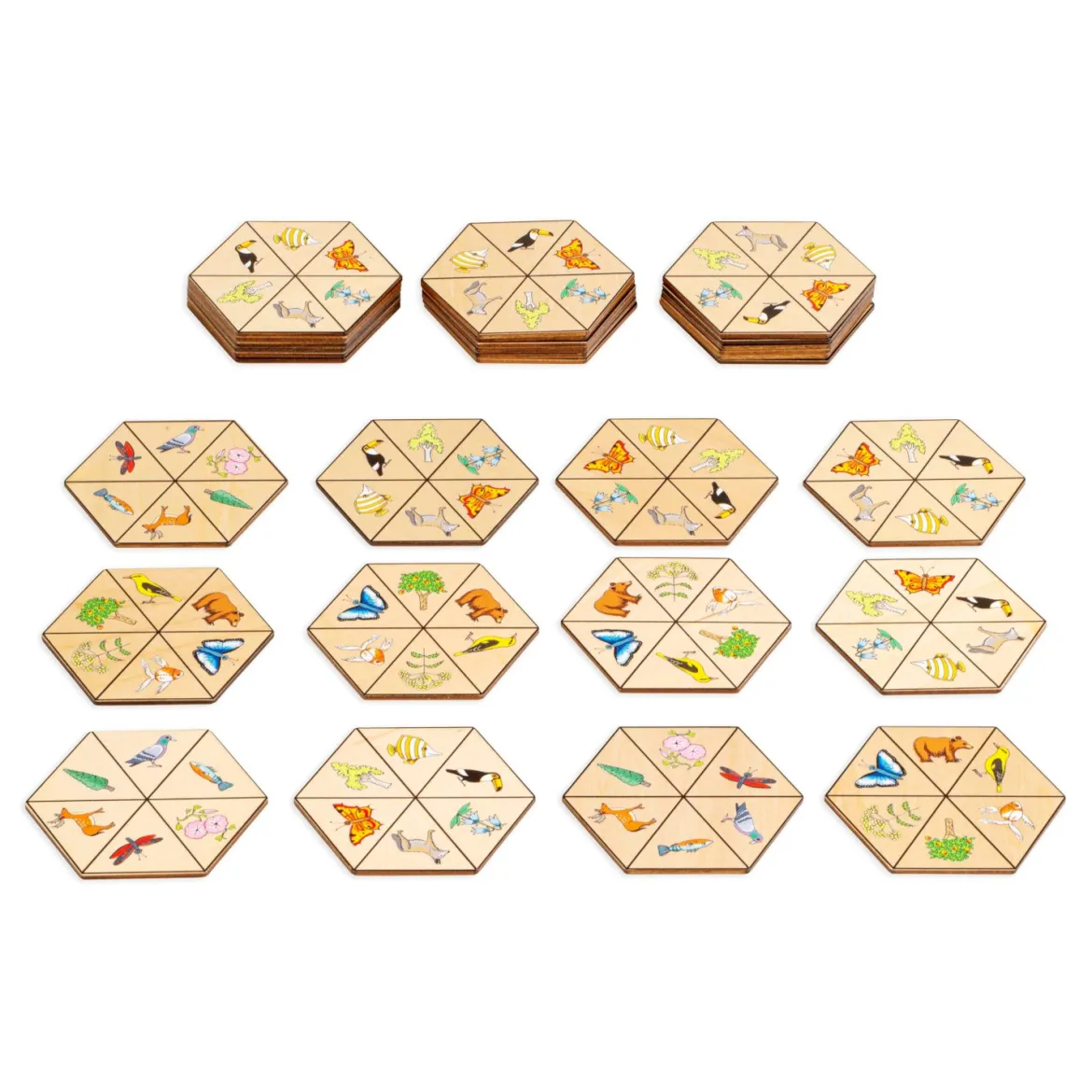 Hexagon Natur, Legespiel, 4-8 Jahre