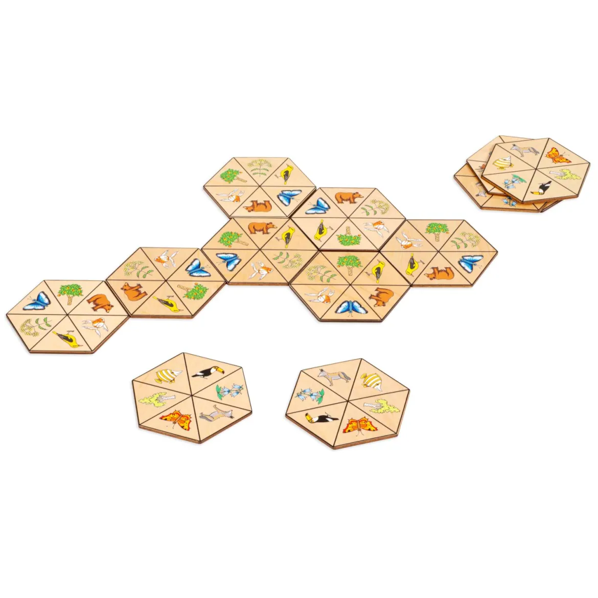 Hexagon Natur, Legespiel, 4-8 Jahre