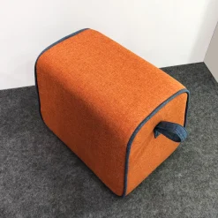 Hockidu - Hocker gepolstert mit Schlaufe, Farbe orange