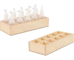 Holzbox für 10 Klebeflaschen, ab 3 Jahren
