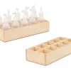 Holzbox mit 10 Kleberflaschen