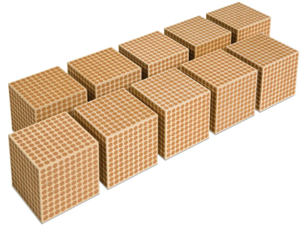 Holzkubus, per 10 Stück