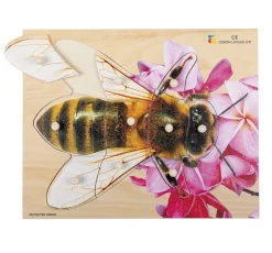 Holz-Puzzle Biene mit großen Griffen, ab 2 Jahre