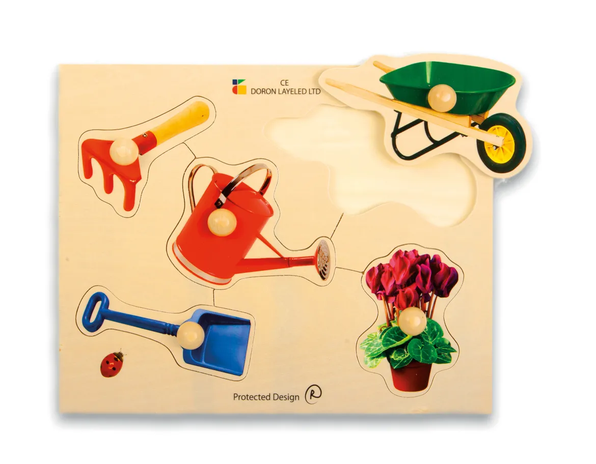 Holz-Puzzle Garten mit großen Griffen, ab 3 Jahre