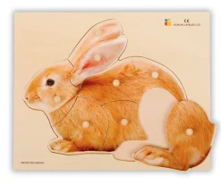 Holz-Puzzle Hase mit großen Griffen, ab 2 Jahre