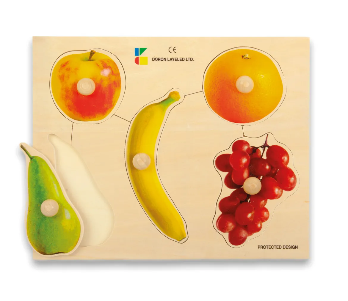 Holz-Puzzle Obst mit großen Griffen, ab 3 Jahre