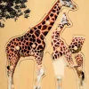 Holz-Puzzle realistisch Giraffe, Mutter mit Jungtier, ab 2 Jahre