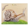 Holz-Puzzle Schnecke realistisch mit großen Griffen, ab 2 Jahre