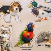 Holz-Puzzle Tier-Kollektiv mit großen Griffen, ab 2 Jahre