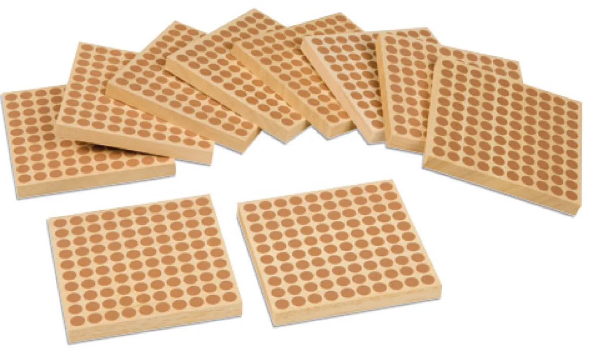 Holzquadrat, per 10 Stück, ab 6 Jahre