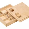 Holztablett mit Übungen zum Kleben