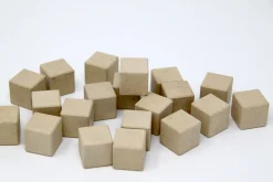 Holzwürfel aus ReWOOD® 2x2x2cm, 150 Stück im Baumwollbeutel