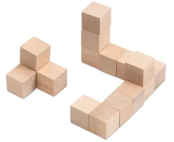 Holzwürfel, natur, 150 Stück, in Stapelbox, 3-13 Jahre