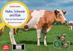 Huhn, Schwein und Kuh. Tiere auf dem Bauernhof. Kamishibai Bildkarten und Memo-Spiel, ab 3 Jahre