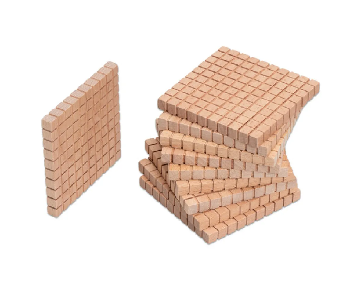 10 Hunderterplatten aus Buche