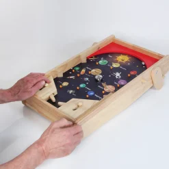 2 in 1 Fußball- und Weltall-Flipper, 53 x 30 cm, aus Holz, PINTOY
