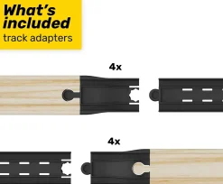 Intelino Smart Train, Erweiterungsset Holzschienen-Adapter, 8 Adapter