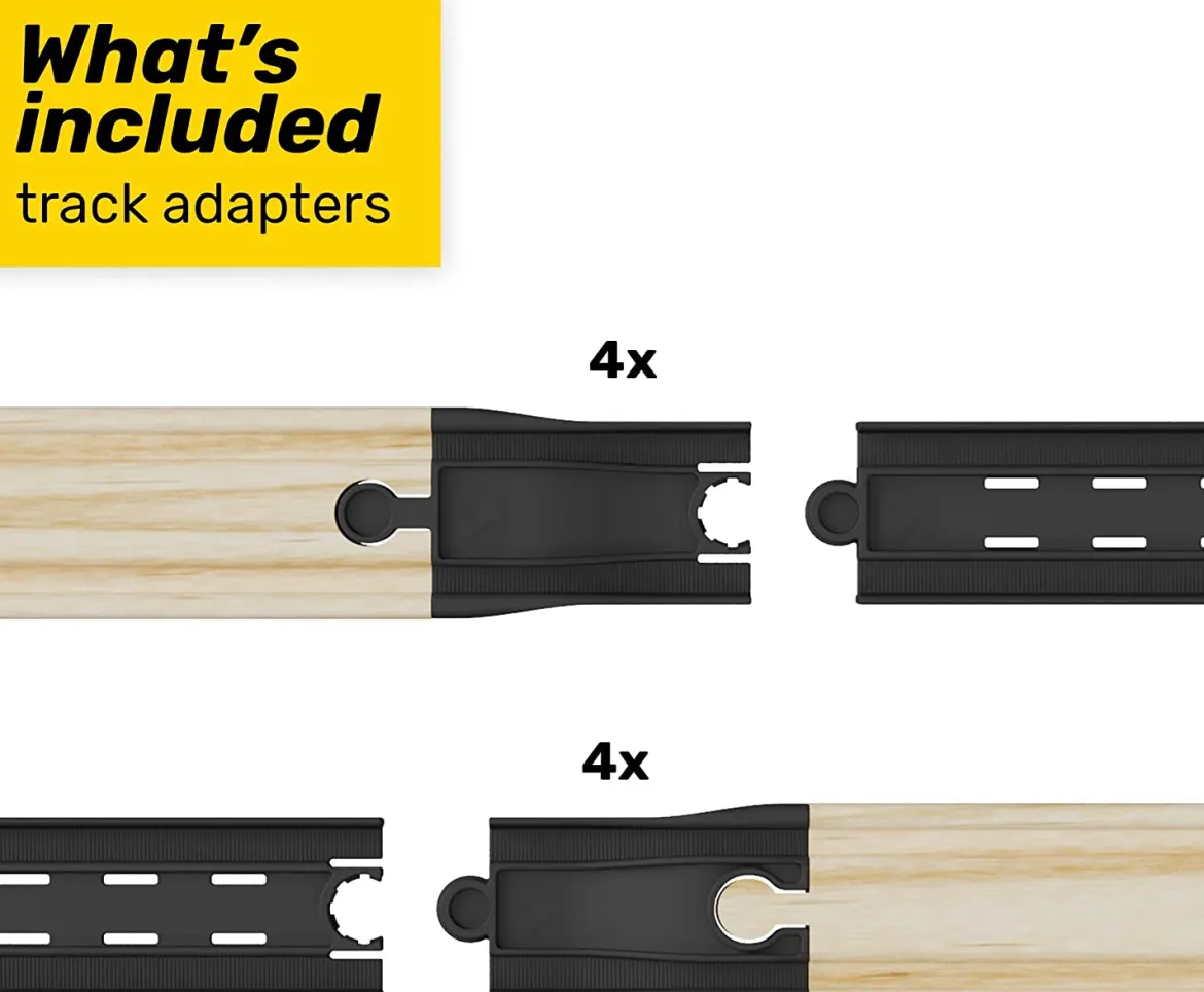 Intelino Smart Train, Erweiterungsset Holzschienen-Adapter, 8 Adapter