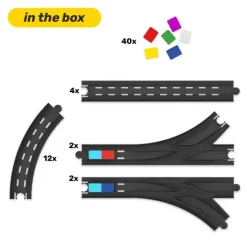 Intelino Smart Train, Erweiterungsset Schienen, 20 Schienenteile und 40 Farbplättchen