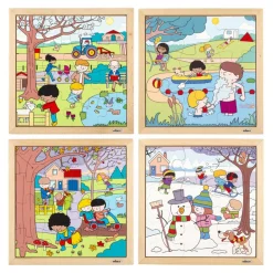 Jahreszeiten Puzzles, 4er Set, 3-5 Jahre
