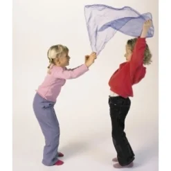 Jongliertücher blau, chiffon, 68 x 68 cm, 12er-Pack