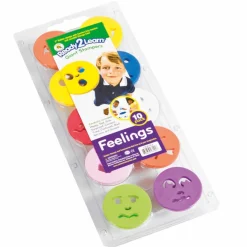 Jumbo Stempel - Thema Gefühle und Emotionen - 10 Stück, Größe 8 cm