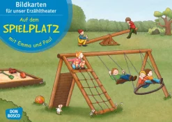 Kamishibai Bildkartenset - Auf dem Spielplatz mit Emma und Paul