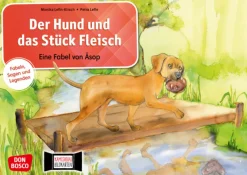 Kamishibai Bildkartenset - Der Hund und das Stück Fleisch. Eine Fabel von Äsop, 5-11 Jahre